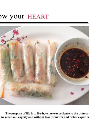 Hình của món Gỏi cuốn chay.