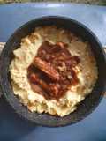 Bangers an Mash with Beef Gravy and fried Onions