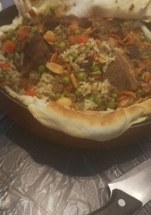 صورة لوصفة اوزي لحم بالفرن