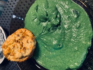 Spenótfőzelék - húsmentes muffin