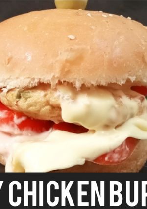 A picture of Tasty Chicken patti burger.