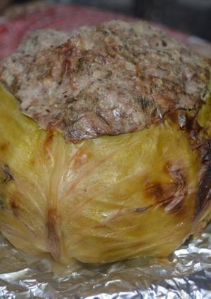 Una foto de Col relleno