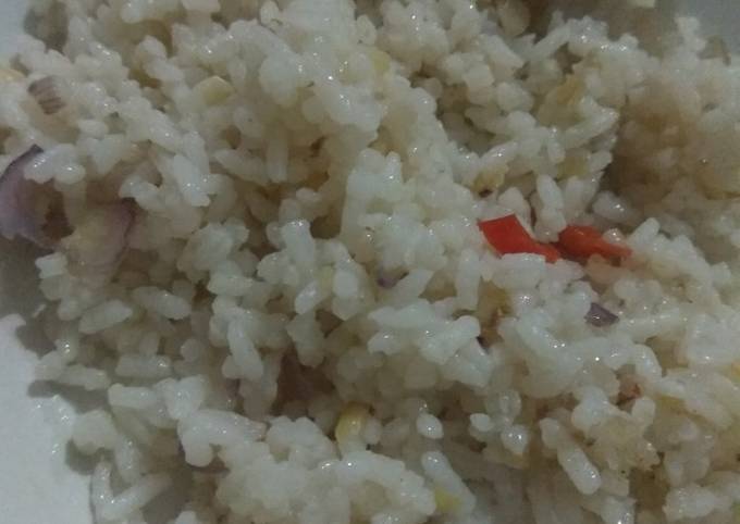 Nasi goreng putihan super simple