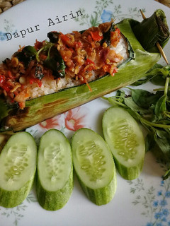 Foto resep Nasi Bakar Teri Sambal Honje (Kecombrang)