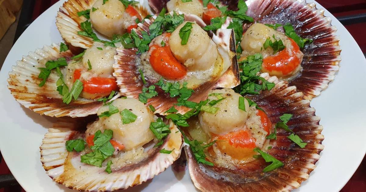 Закуски с икрой ракушки