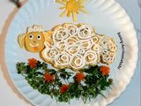سالاد الویه (با تزیین بعبعی🐑)
