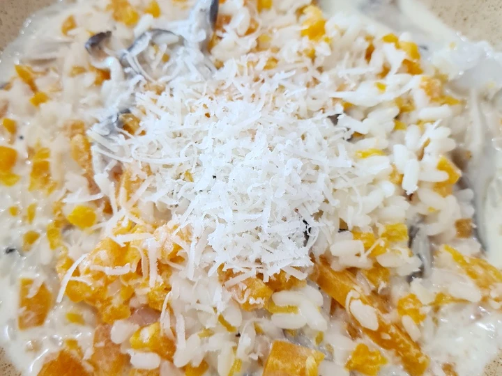 Recipe Creamy Risotto with Pumpkin, Mushroom and Gorgonzola Cheese the So Delicious Makes you drool
