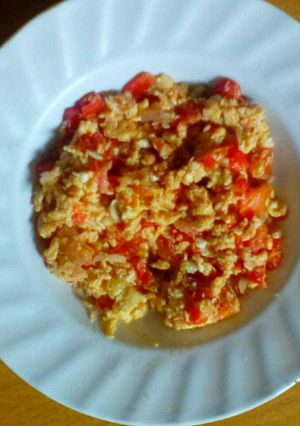 A picture of Scrambled Spanish omelet.