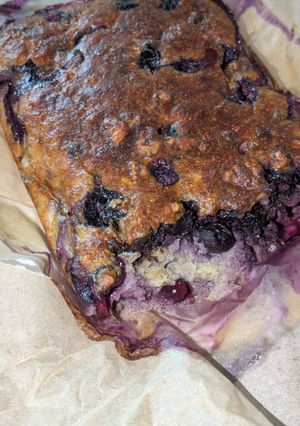 Blueberry banana cake 藍莓香蕉蛋糕 的食譜成品照片