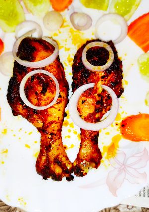চিকেন তান্দুরি(গ্যাসের চুলায় তৈরি) (Chicken tandoori on stove top recipe in Bengali) রেসিপির প্রধান ছবি