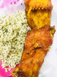 عکسی از دستور ماهی سرخ شده🐟