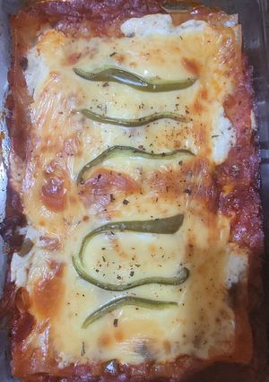 Una foto de Lasaña con carne picada