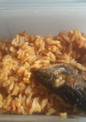 A picture of Jollof rice.