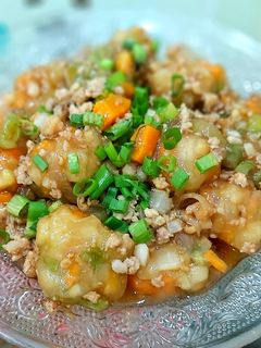 Hình của món Rau củ viên sốt thịt.