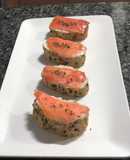 Canapés de salmón con queso Philadelphia