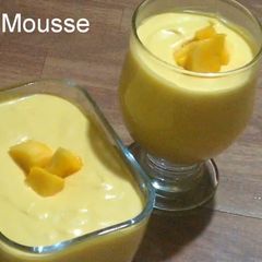 A picture of Easy Mango Mousse with out gelatin.