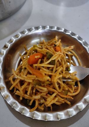 A picture of Mix vegetable spaghetti.