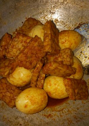 Foto resep Telor tempe balado