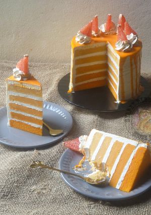 Gambar Orange Ombre Cake