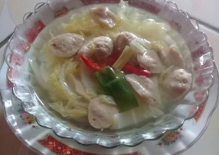Sawi putih bumbu kuah baso simpel