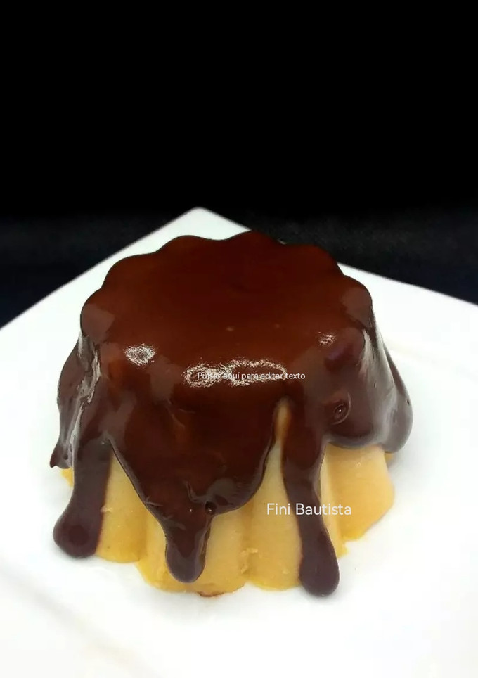 Una foto de Pudin japonés de calabaza y chocolate