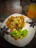 Pasta al curry con champiñones al horno