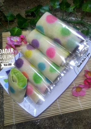 Foto resep Dadar Gulung Polkadot isi Vla Ubi