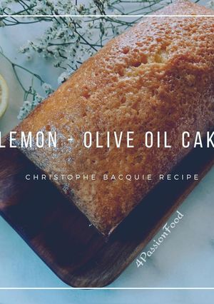 Une photo de Cake au citron et huile d’oliveChef Christophe Bacquie@4PassionFood