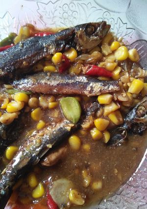 Foto resep Ikan asin tumis jagung pete