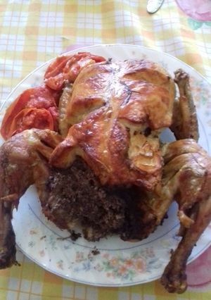 عکسی از دستور مرغ شکم پر شمالی