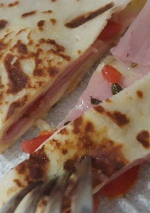 Una foto de Panqueques (con jamón y queso)