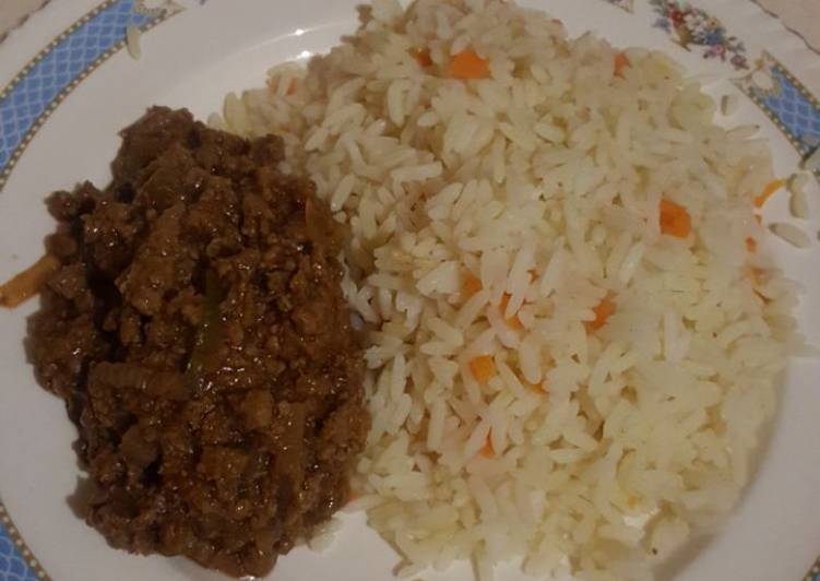 Steps to Prepare Perfect Savoury rice and mince