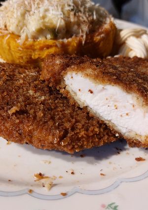 Una foto de Milanesas de Pollo Rústicas