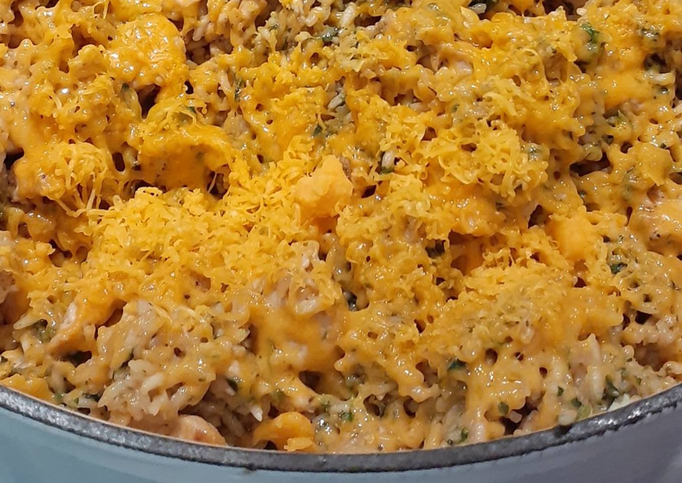 Rice Casserole with Cheese, Chicken and Spinach