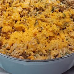 A picture of Cheesy Chicken & Spinach Rice Casserole.