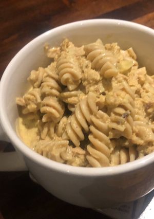 A picture of Tuna Coconut Curry Pasta.