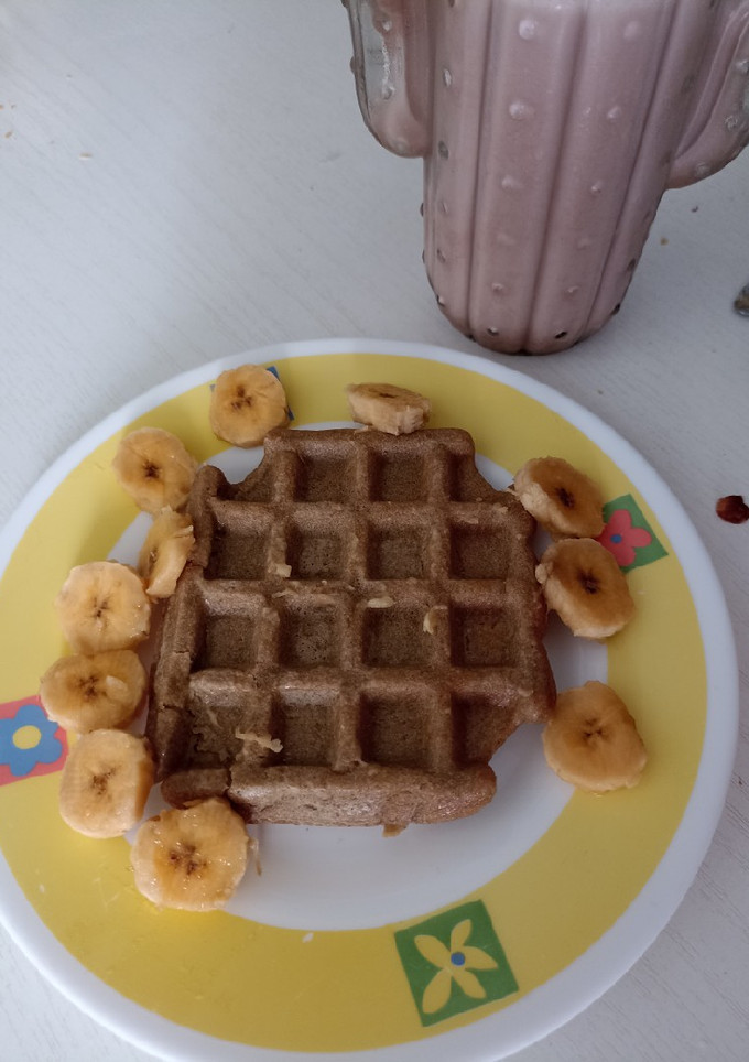 Una foto de Gofres con harina de avena