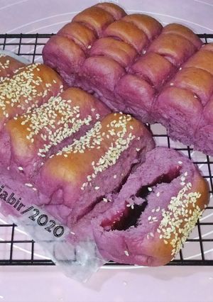 Foto resep Roti Sobek Ubi Ungu || eggless
