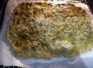 Una foto de Garlic cheese bread keto