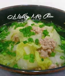 canh cải thảo thịt băm
