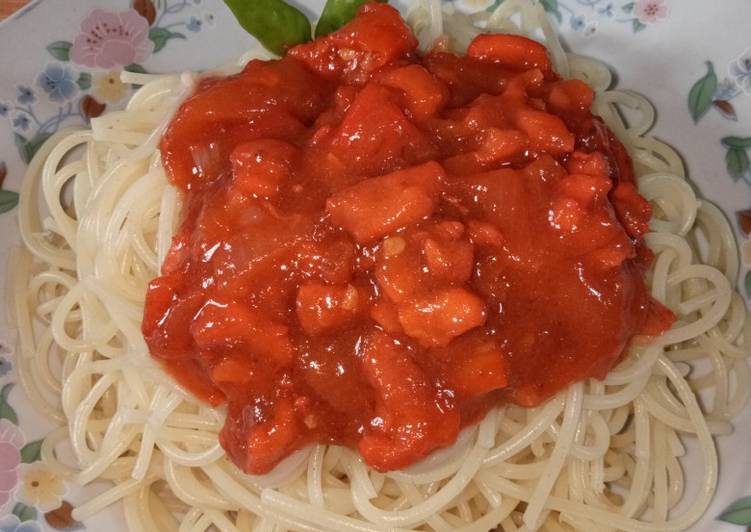 Bagaimana Menyiapkan Spageti Saus homemade, Menggugah Selera