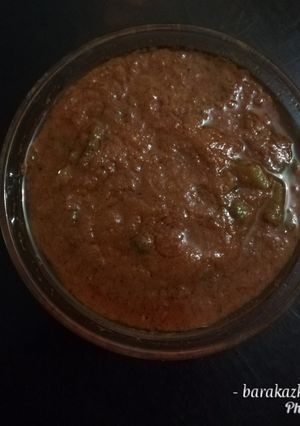 A picture of Homemade pickle hot sauce.(pilipili ya kukaanga) #authormarathon.