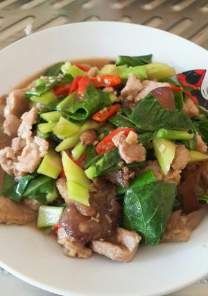 รูปของ ผัดคะน้าหมูหมัก