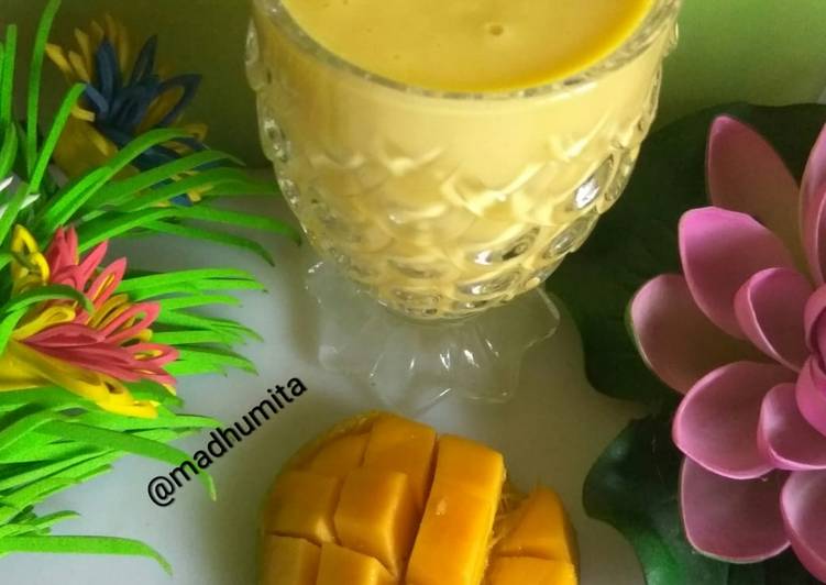 ম্যাঙ্গো লস্যি(Mango lassi recipe in Bengali)