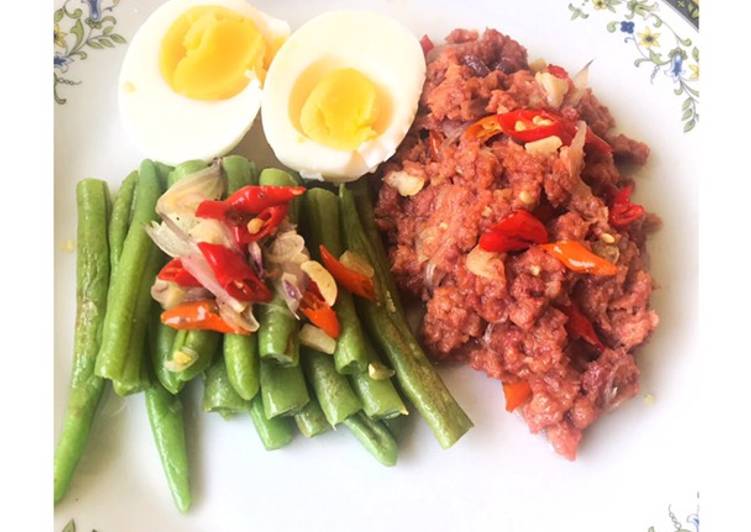 Bumbu meracik Tumis buncis dengan kornet🥩, Bisa Manjain Lidah