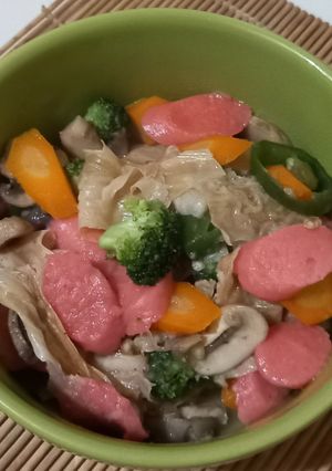 Foto resep Tumis Sayur kembang Tahu