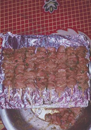 A picture of Homemade beef seekh boti.