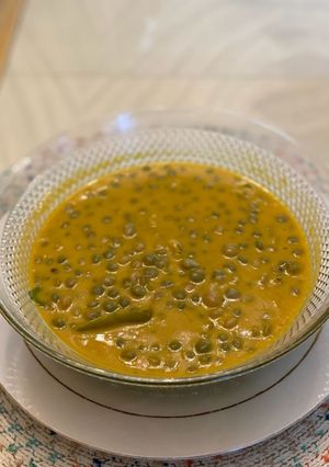 Una foto de Guandules verdes guisados con leche de coco 🥥