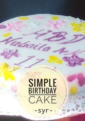 Foto resep Simple Birthday Cake 🎂