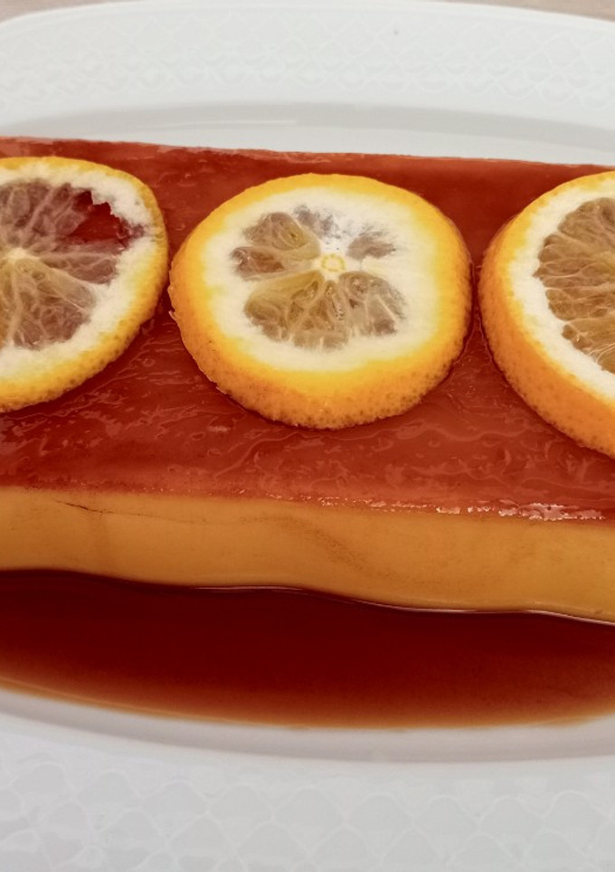 Una foto de Pastel frío de naranja